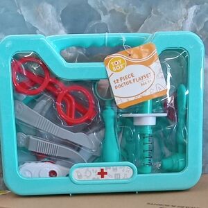 12-Piece Doctor Playset - Teal and Red
